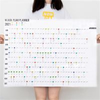 2022 Yearly Calendar Wall Calendar Planner Annual Agenda Schedule Daily with Sticker Dots Kawaii Stationery Office Supplies