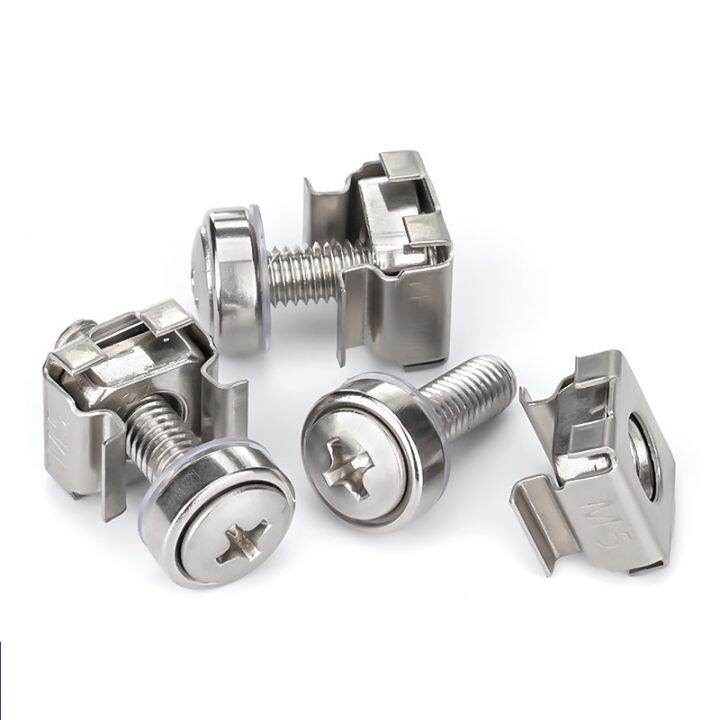 High Quality 10PCS M4 M5 M6 M8 304 Stainless Steel Rack Mount Cage Nuts