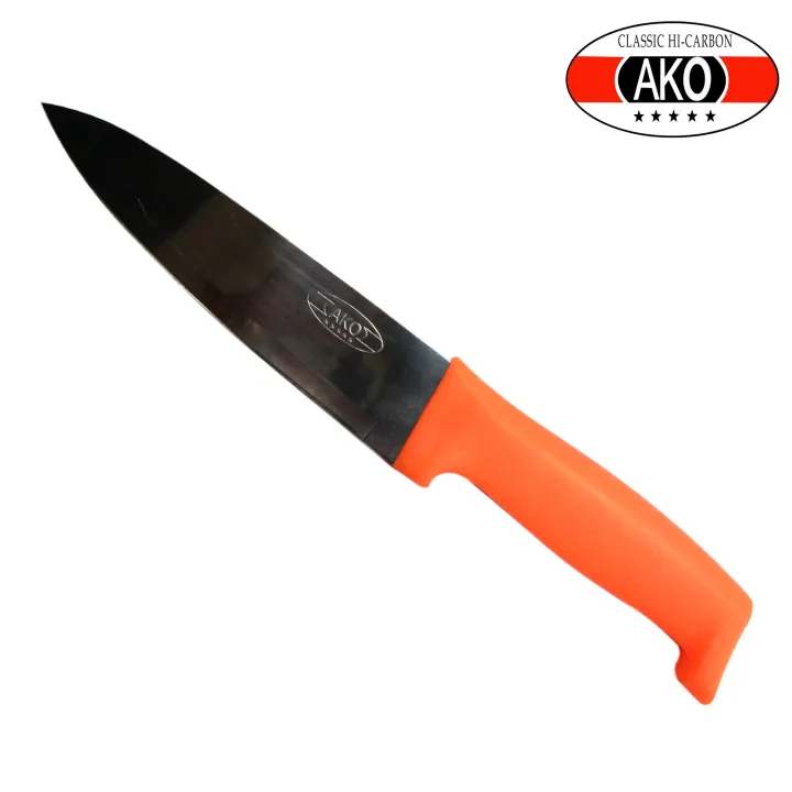 AKO ORANGE HANDLE, KITCHEN KNIFE, STAINLESS STEEL AK012 Lazada PH