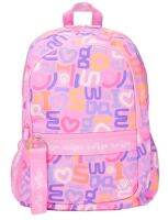 ?Smiggle Backpacks กระเป๋าเป้ ?สมิกเกอร์ ขนาด 16 นิ้ว ลาย อักษรSm Pink พร้อมส่งในไทย ?