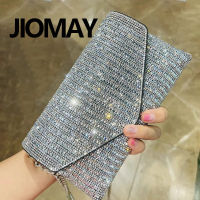 JIOMAY Mini กระเป๋าหรูหรากระเป๋าถือ2023 Designer ยี่ห้อสุภาพสตรี Rhinestones กระเป๋าขนาดเล็กกระเป๋าสำหรับสตรีไหล่กระเป๋า