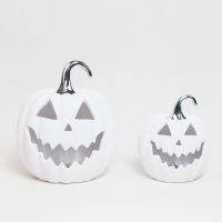 Decorative led lighted ceramic pumpkin for Halloween home decor