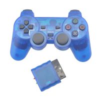 【DT】hot！ Transparent Color  PS2 2.4G Vibration Joystick Blutooth Controller Playstation 2 Joypad