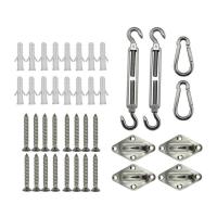 Shade Sail Kit Installation Set for Sun Shade Sail 304 Grade Stainless Hardware Kit for Triangle Rectangle Square Sun Shade Sail graceful