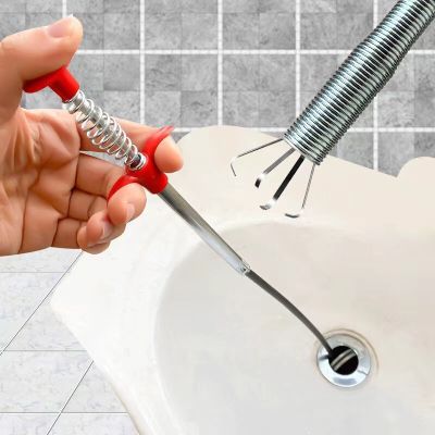 แท่งไหมขัดฟันระบายน้ำในสปริงเครื่องมือขุดท่อ60ซม. ที่ี่ทำความสะอาดอุดตันที่ถอดรูที่แขวนทำความสะอาดอ่างล้างจานในครัวเรือน