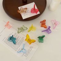 Mini Hair Claw Butterfly Acrylic Hairpins Crab Bath Hair Clip Clear Hair Claws Hair Accessories Butterfly Hair Claws Hairgrips