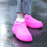 1pairs Fashion Recyclable Silicone Overshoes Reusable Waterproof Rainproof Men Shoes Covers Rain Boots Non-slip Washable S/M/L Rain Boots