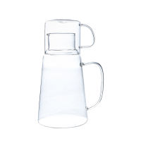 1200ml Glass Water Jug With Cup Lid Water Carafe With Handle HotCold Water Pitcher Large Good Jug for Homemade Juice Iced Tea