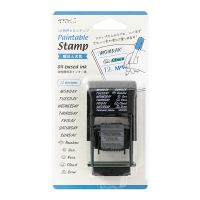 -MIDORI Paintable Stamp Days of the week and weather (D35375006) ตัวปั๊มแบบมีหมึกในตัว ลายวันในสัปดาห์และสภาพอากาศ