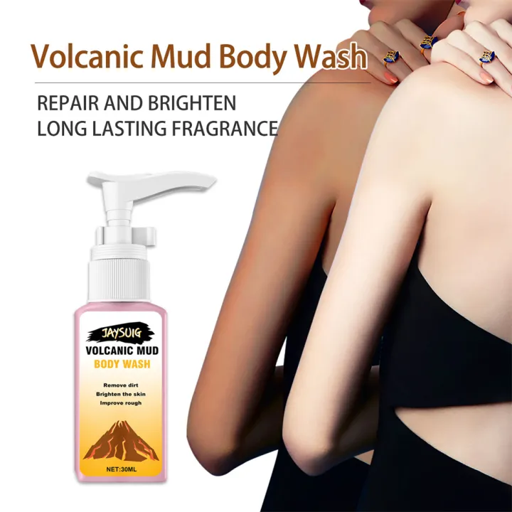 30ml Volcanic Mud Shower Gel Whitening Brightening Deodorant Refreshing