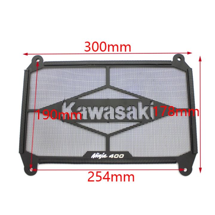 เครื่องป้องกันหม้อน้ำอะลูมิเนียมอัลลอย-cnc-อุปกรณ์เสริมรถจักรยานยนต์สำหรับคาวาซากินินจา400