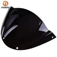 POSSBAY กระจกหน้ารถมอเตอร์ไซค์ Airflow สำหรับ Ducati 696 796 1100 1100S EVO กระจกสกู๊ตเตอร์ Double Bule Wind Deflectors