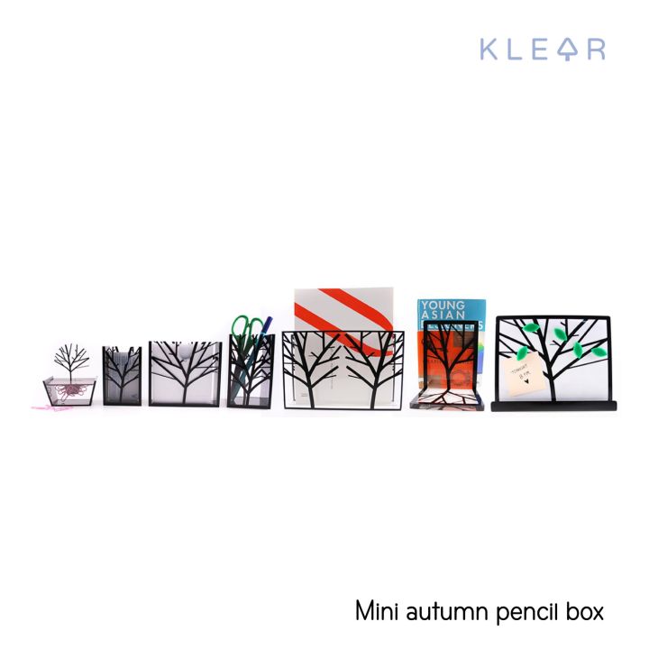 klearobject-mini-autumn-memo-holder-กล่องใส่กระดาษโน๊ต-กระดาษจดบันทึก-ที่เก็บกระดาษโน๊ต-ของใช้บนโต๊ะทำงาน-กล่องอะคริลิค
