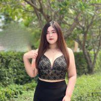 Plus size สายเดี่ยวสาวอวบ ซับพอร์ตแต่งชั้นนอกลูกไม้ รุ่น นุณี C24