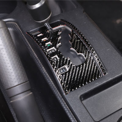 สำหรับโตโยต้า FJ Cruiser 2007-2021คาร์บอนไฟเบอร์นุ่มรถคอนโซลเกียร์เปลี่ยนกล่องแผงตัดกรอบครอบตัดสติกเกอร์อุปกรณ์เสริมในรถยนต์