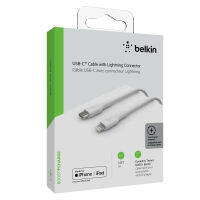 BELKIN สายแท้ USB-C to Lightning Support ชาร์จด่วน 30W iPhone8/X/XR/XS/MAX/11/12 iPAD มี MFi