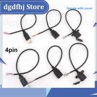 Dgdfhj Shop 30cm 2 Pin 4 core USB  2.0 A type male Female Connector Jack Power repair charging deta Cable Cord Extension wire DIY 5V Adapter