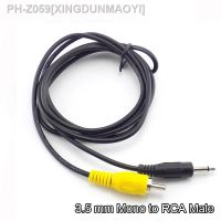 1.5M 3.5mm Mono Male Plug Jack Connector to Single RCA Male AV Audio Video Cable Adapter Cord for Computer Laptop MP3/MP4