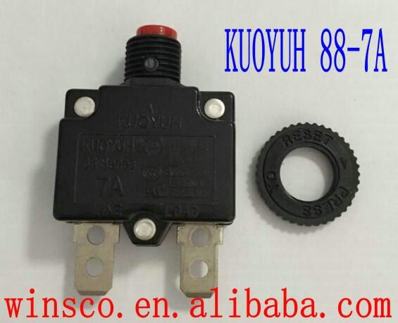 88-7a ปุ่มสีแดง Kuoyuh Circuit Breaker 88 Series 7a