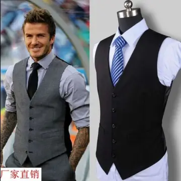 Mens suit hot sale vest outfit