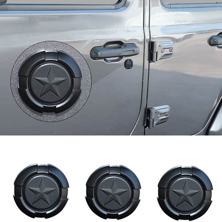 Door Key Jack Trim Cover for 1997-2022 Jeep Wrangler TJ JK JL & Gladiator  JT, Pentagram 