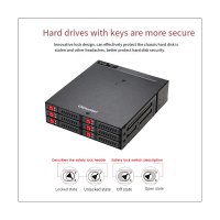 6-Bay 2.5Inch SATA SSD HDD Enclosure Mobile Rack/Enclosure Hard Disk Enclosure Rack Data Storage for 5.25 Drive Bay Black