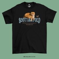 เสื้อยืดลาย SCOTTISH FOLD (สกอตติชโฟ์) Clic Cotton Unisex by 【Nothing Hills】