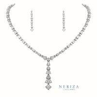 Neriza Jewelry/ชุดเครื่องประดับเจ้าสาวเกรดท๊อปงานจิวเวลรี่ประกายไฟเทียบเท่าเพชรแท้ จัดส่งฟรีพร้อมกล่อง NSW053