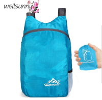 Wellsunny 20L เบาพับกระเป๋าเป้สะพายหลังสำหรับการเดินทางตั้งแคมป์กลางแจ้งเดินป่า D Aypack กันน้ำ Packable ขนาดกะทัดรัด