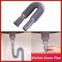 Kitchen Sewer Pipe Flexible Bath Sink Drains Downcomer Hose Waste Pipe Overflow Pipe