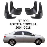 สำหรับ Toyota Corolla 2004-2018 PVC 4ชิ้น/ชุดบังโคลนแผ่นกันโคลนล้อรถยนต์หน้าหลังแผ่นบังโคลน