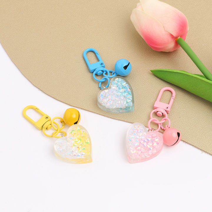 resin-pendant-bag-ornaments-heart-filled-sparkling-charm-phone-charm-colorful-heart-pendant-keychain-bell-keychain