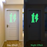 Luminous Toilet Stickers Bathroom Sign Stickers Funny Face Letter Glow Bathroom Wc Accessories Home Decoration Kitchen Stickers Wall Stickers  Decals