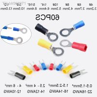 ❈ 60Pcs Ring Terminals Crimp Connector Wire Terminal Cable Electric Connector Assortment Terminals for Wire Lug Terminal