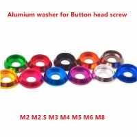 10pcs/5pcs M2 M2.5 M3 M4 M5 M6 M8 Colourful Aluminum cup head washer for button head screw Bolts Nails Screws  Fasteners