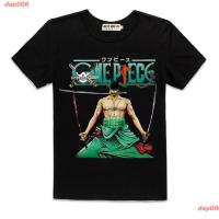 KKXX MM One Piece Luffy Zorro T-shirt สารฟอกขาว เสื้อยืดพิมพ์ลายการ์ตูนมังงะ คอกลม cotton sale