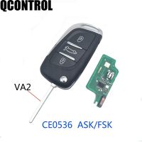 QCONTROL Car Upgraded Remote Key for CITROEN C2 C3 C4 C5 Berlingo Picasso Vehicle Control Alarm (CE0536 ASK/FSK 3 Buttons VA2)