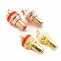 Gold RCA Jack HIFI Terminals Pom Insulation High-end RCA Female Socket Adapter AV Phono Connector