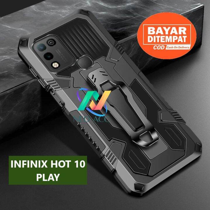 Casing Hp Infinix Hot 10 Play Model Baru Hard Case Klip Kesing Silikon Standing Case Lazada 5374