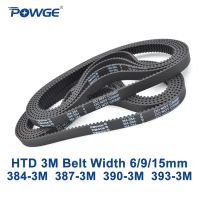 Powge Htd 3M เข็มขัดจับเวลา C = 384 387 390ความกว้าง393 6/9/15Mm ฟัน128 129 130 131ซิงโครนัส384-3M 387-3M 390-3M 393-3M M