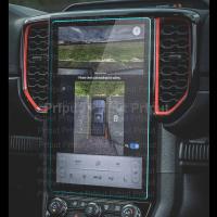 กระจกนิรภัยป้องกันหน้าจอสำหรับ Ford Ranger 2022 2023รถ Infotainment GPS นำทางฟิล์มหน้าจอ LCD Anti-Scratch Film