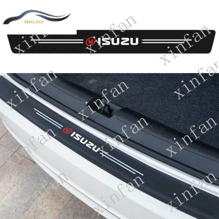 XINFAN Car Carbon Fiber Rear Bumper Anti-Stepping Protector Sticker ...