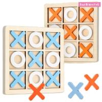 BASILBLA พักผ่อนยามว่าง เกมกระดานกระดาน พัฒนาอย่างอัจฉริยะ Noughts and Crosses ของเล่นสำหรับพ่อแม่และลูก ของเล่นเพื่อการศึกษา Tic Tac เกมนิ้วเท้า เกมหมากรุก XO เกมปริศนาตาราง ของเล่นไม้มอนเตสซอรี่