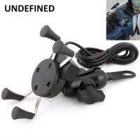 Motorcycle Handlebar Cell Phone Mount Holder &amp; 3.5-6 Inch USB Charger For Harley Honda Yamaha Kawasaki BMW Bikes Universal