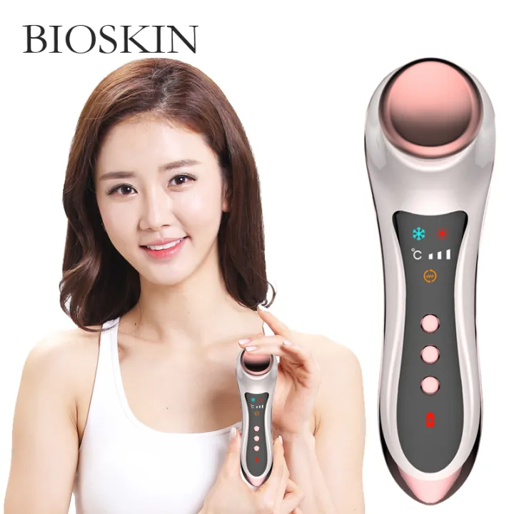 BIOSKIN Hot Cold Compress for Eyes Electric Sonic Massager Dark Circles Puffiness Antiaging