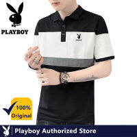 Playboy แฟชั่นแขนสั้นผู้ชายเสื้อโปโล Hit สีใหม่เสื้อผ้าฤดูร้อน Street ชายเสื้อโปโล