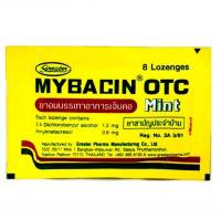 [ซอง 8 เม็ด] Mybacin OTC Mint มายบาซิน โอทีซี รสมิ้นต์ ซอง 8 เม็ด(วันหมดออายุ8/9/25)