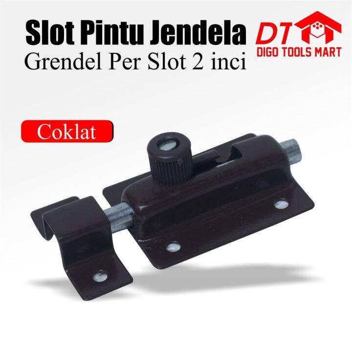 Grendel Per Coklat Slot Pintu Jendela Inci Coklat Lazada Indonesia