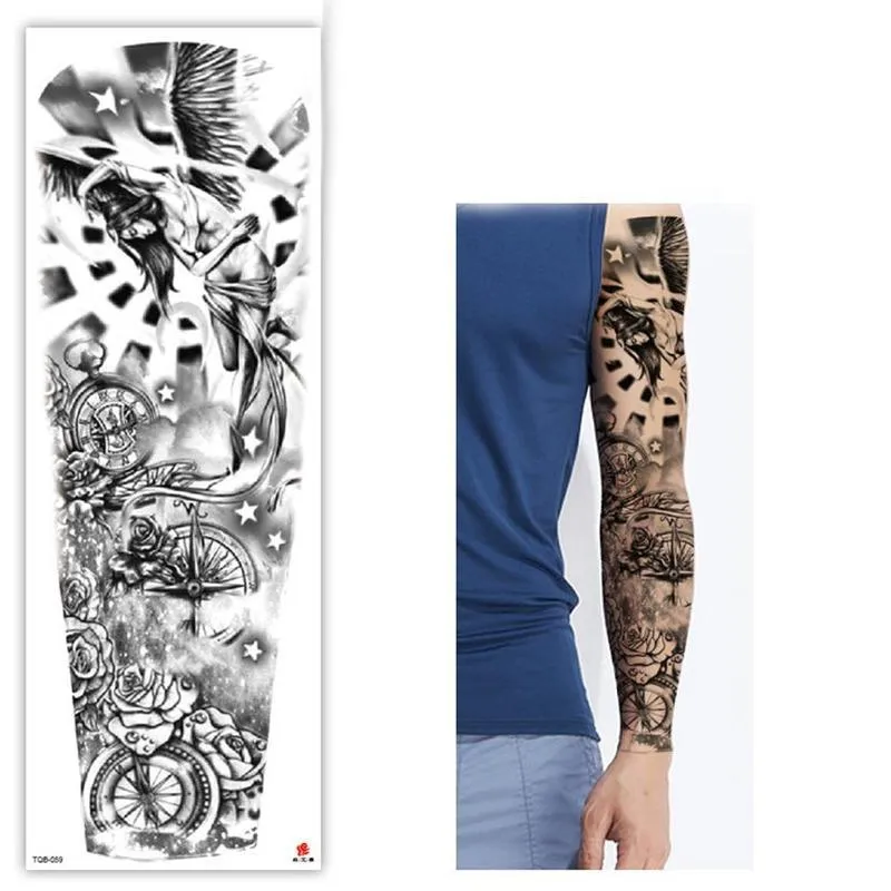 Hot Fake Tattoo Sleeve Sport Cloth Arm Decoration Art-Outdoor Sunscreen Design J