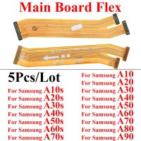 5Pcs / Lot Main Board ชาร์จสาย Flex สําหรับ Samsung Galaxy A10 A20 A30 A40 A50 A60 A70 A80 A90 S ซ่อมขั้วต่อเมนบอร์ด